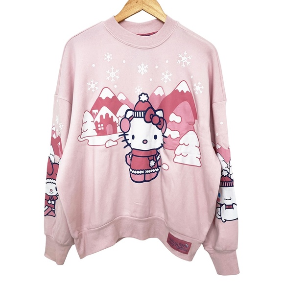 NWT Hello Kitty Winter Holiday Sweatshirt Women’s Large - Picture 2 of 11